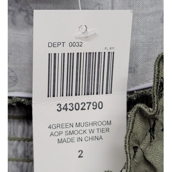 NWT Hot Topic 2 Thorn & Fable Green Mushroom Frog Tea Midaxi Dress 2X 18 20 - Picture 9 of 10